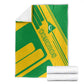 Comoros Flag Blanket - Green and Yellow Design and National Emblem