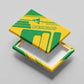 Comoros Flag Canvas Wall Art - Green and Yellow Design and National Emblem