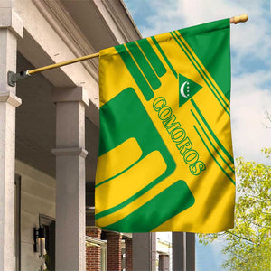 Comoros Flag Garden Flag - Green and Yellow Design and National Emblem