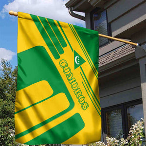 Comoros Flag Garden Flag - Green and Yellow Design and National Emblem