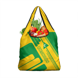 Comoros Flag Grocery Bag - Green and Yellow Design and National Emblem