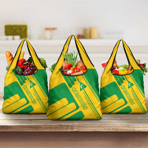 Comoros Flag Grocery Bag - Green and Yellow Design and National Emblem