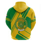 Comoros Flag Hoodie - Green and Yellow Design and National Emblem