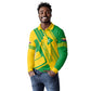 Comoros Flag Long Sleeve Polo Shirt - Green and Yellow Design and National Emblem