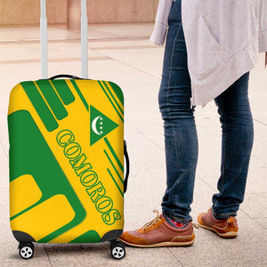 Comoros Flag Luggage Cover - Green and Yellow Design and National Emblem