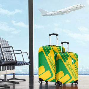 Comoros Flag Luggage Cover - Green and Yellow Design and National Emblem