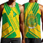 Comoros Flag Men Tank Top - Green and Yellow Design and National Emblem