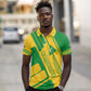 Comoros Flag Polo Shirt - Green and Yellow Design and National Emblem