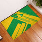 Comoros Flag Rubber Doormat - Green and Yellow Design and National Emblem