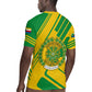 Comoros Flag Rugby Jersey - Green and Yellow Design and National Emblem