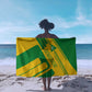 Comoros Flag Sarong - Green and Yellow Design and National Emblem