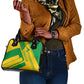 Comoros Flag Shoulder Handbag - Green and Yellow Design and National Emblem