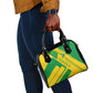 Comoros Flag Shoulder Handbag - Green and Yellow Design and National Emblem