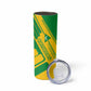 Comoros Flag Skinny Tumbler - Green and Yellow Design and National Emblem