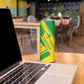 Comoros Flag Skinny Tumbler - Green and Yellow Design and National Emblem