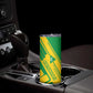 Comoros Flag Skinny Tumbler - Green and Yellow Design and National Emblem