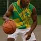 Comoros Flag Sleeveless Hoodie - Green and Yellow Design and National Emblem - African Pride