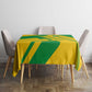 Comoros Flag Tablecloth - Green and Yellow Design and National Emblem