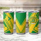 Comoros Flag Tumbler Cup - Green and Yellow Design and National Emblem
