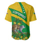 Comoros Baseball Jersey - National Flag Lemur Design and Ylang Ylang Flower Pattern