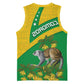 Comoros Basketball Jersey - National Flag Lemur Design and Ylang Ylang Flower Pattern - African Pride
