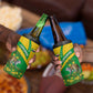 Comoros 4 in 1 Can Cooler Tumbler - National Flag Lemur Design and Ylang Ylang Flower Pattern