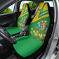 Comoros Car Seat Cover - National Flag Lemur Design and Ylang Ylang Flower Pattern