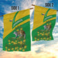 Comoros Garden Flag - National Flag Lemur Design and Ylang Ylang Flower Pattern
