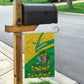 Comoros Garden Flag - National Flag Lemur Design and Ylang Ylang Flower Pattern