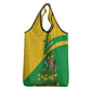 Comoros Grocery Bag - National Flag Lemur Design and Ylang Ylang Flower Pattern