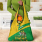 Comoros Grocery Bag - National Flag Lemur Design and Ylang Ylang Flower Pattern