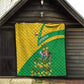Comoros Quilt - National Flag Lemur Design and Ylang Ylang Flower Pattern