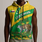 Comoros Sleeveless Zip Hoodie - National Flag Lemur Design and Ylang Ylang Flower Pattern - African Pride