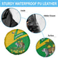 Comoros Spare Tire Cover - National Flag Lemur Design and Ylang Ylang Flower Pattern