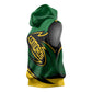 Comoros Sleeveless Hoodie - Green Black Yellow Swirl Design and National Emblem Pattern - African Pride