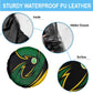 Comoros Spare Tire Cover - Green Black Yellow Swirl Design and National Emblem Pattern