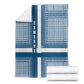 Comoros Blanket - Blue and White Traditional Geometric Pattern and National Flag Detail