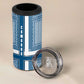 Comoros 4 in 1 Can Cooler Tumbler - Blue and White Traditional Geometric Pattern and National Flag Detail
