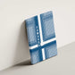 Comoros Canvas Wall Art - Blue and White Traditional Geometric Pattern and National Flag Detail