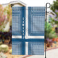 Comoros Garden Flag - Blue and White Traditional Geometric Pattern and National Flag Detail