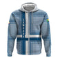 Comoros Hoodie - Blue and White Traditional Geometric Pattern and National Flag Detail