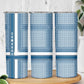 Comoros Skinny Tumbler - Blue and White Traditional Geometric Pattern and National Flag Detail