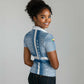 Comoros Women Polo Shirt - Blue and White Traditional Geometric Pattern and National Flag Detail