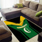 Comoros Area Rug - National Colors Green Yellow Black Crescent Moon and Stars Emblem