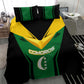 Comoros Bedding Set - National Colors Green Yellow Black Crescent Moon and Stars Emblem