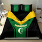 Comoros Bedding Set - National Colors Green Yellow Black Crescent Moon and Stars Emblem