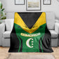 Comoros Blanket - National Colors Green Yellow Black Crescent Moon and Stars Emblem