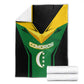 Comoros Blanket - National Colors Green Yellow Black Crescent Moon and Stars Emblem