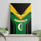 Comoros Canvas Wall Art - National Colors Green Yellow Black Crescent Moon and Stars Emblem
