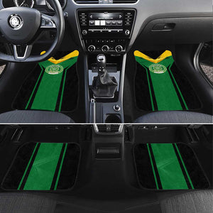 Comoros Car Mats - National Colors Green Yellow Black Crescent Moon and Stars Emblem
